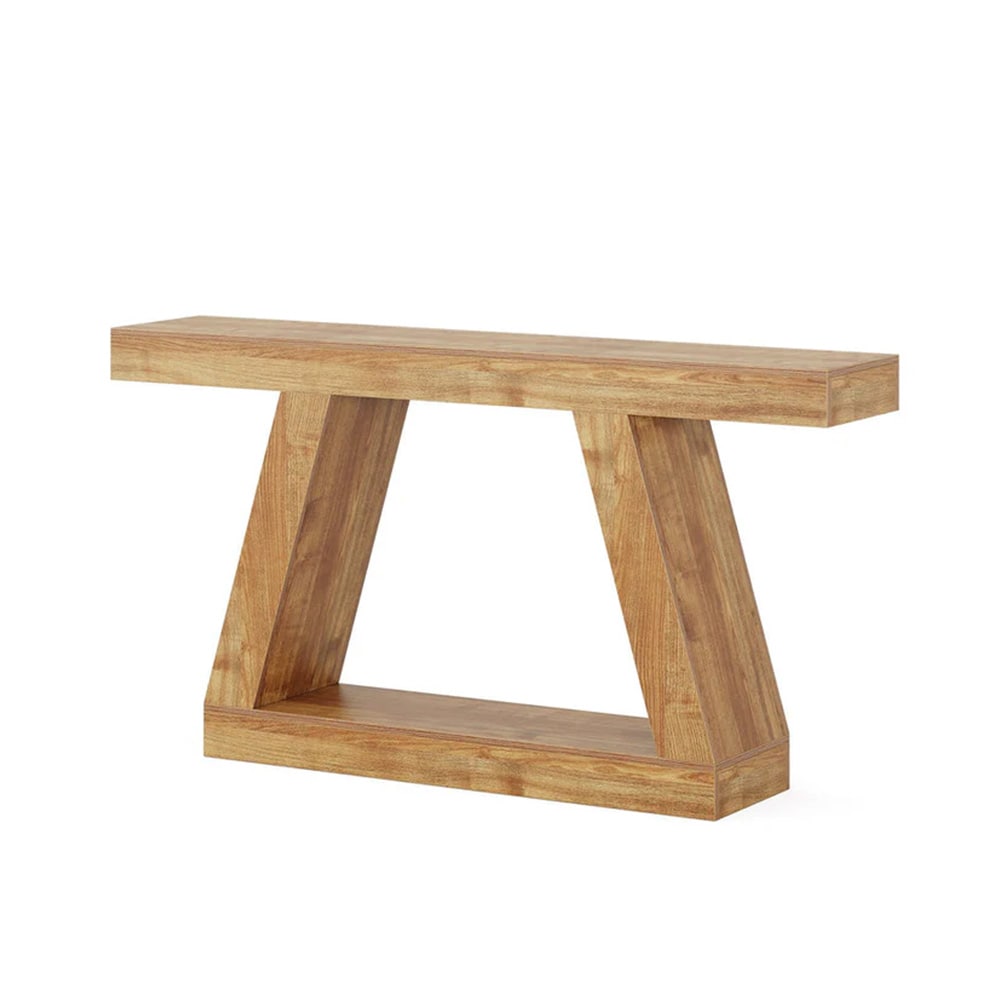 Relieffbord i tre / konsollbord i bondestil / smalt relieffbord i rustikk design for gang og stue