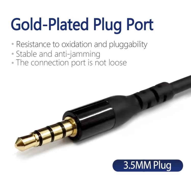 Lydkabel med USB til 3,5 mm k-kontakt for SteelSeries Arctis Prime/3/5/7/Pro