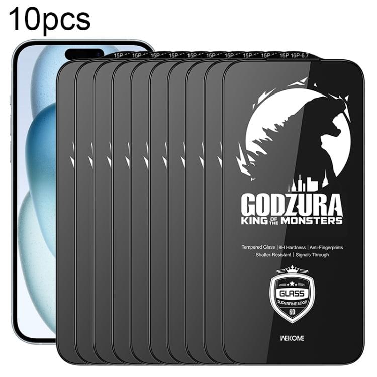 Herdet skjermbeskytter HD 6D for iPhone 16 Plus / 15 Plus 10-pakning