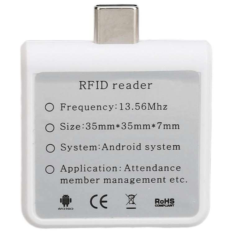 RFID-leser 13,56 MHz / 14443A med USB-C-kontakt