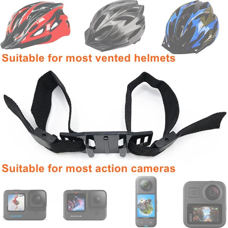 Hjelmfeste med justerbar stropp for GoPro, Insta360, DJI osv.