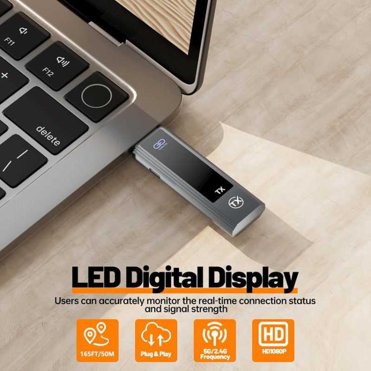 Trådløst HDMI-sett / HDMI-forlenger / HDMI-sender med 4K-inngang og 1080p-utgang