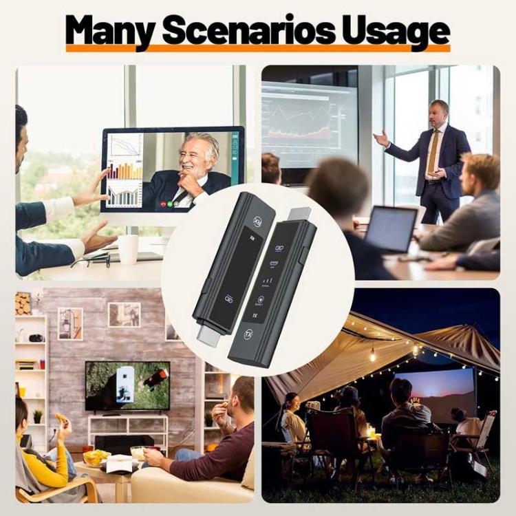 Trådløst HDMI-sett / HDMI-forlenger / HDMI-sender med 4K-inngang og 1080p-utgang