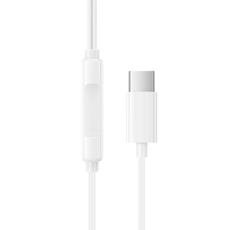 Borofone BM100 In-Ear-hodesett med USB-C 1,2 m - hvit