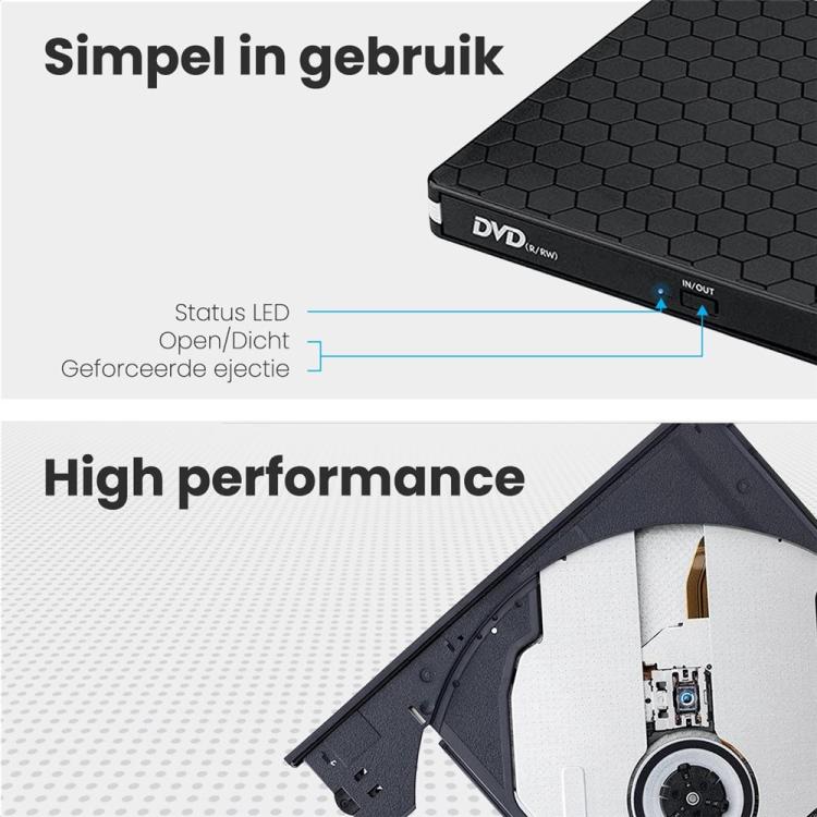 Ekstern DVD/CD-brenner med USB 3.0 og USB-C