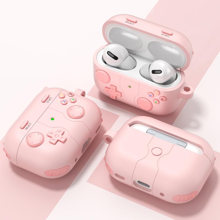Silikondeksel i spillkontrolldesign til AirPods Pro – Rosa