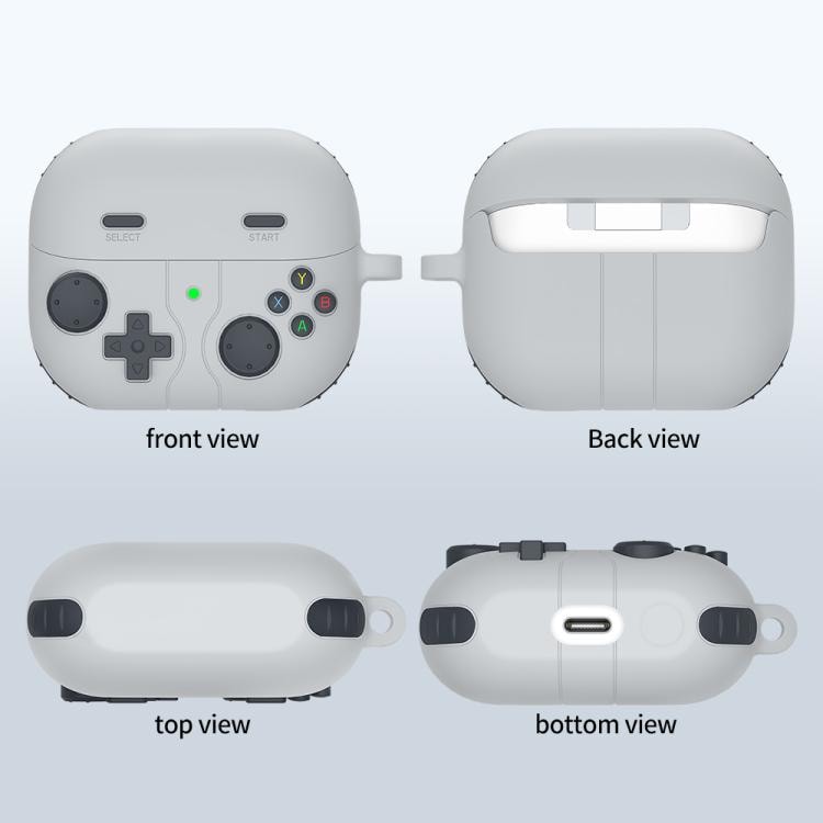 Deksel til Samsung Galaxy Buds3 FE i retro spillkonsoll-design – Grå