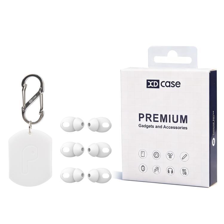 Øreplugger i silikon med etui til AirPods 4 - Hvit