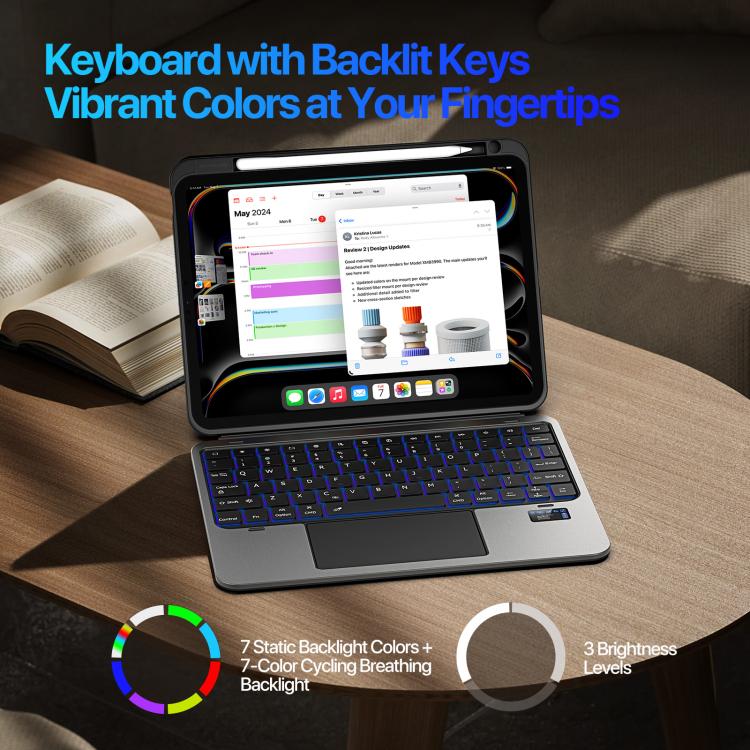 Avtakbart tastaturdeksel til iPad Pro 11 2024 – Svart