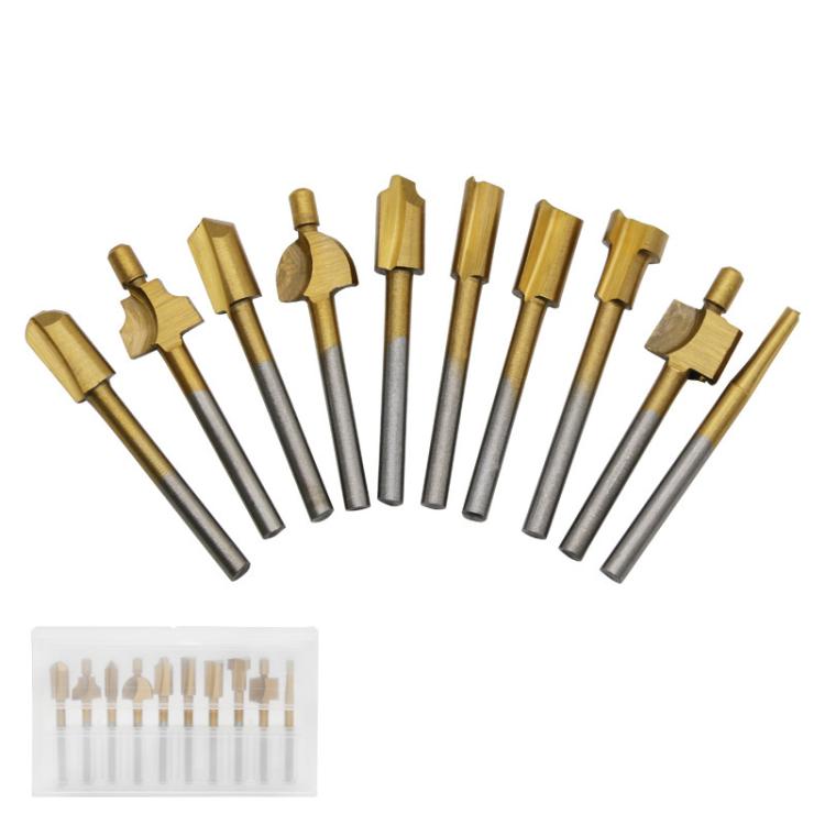 Freseborsett i høyhastighetsstål for presisjonsarbeid - 10 deler