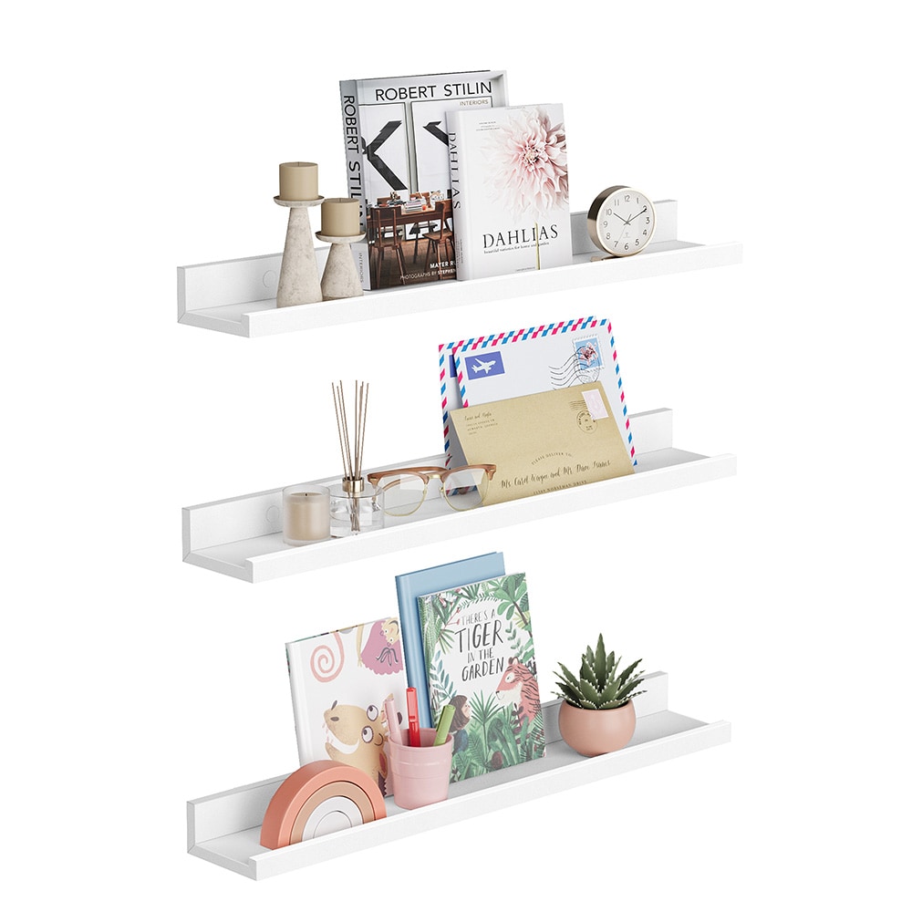 Vegghylle / Fotohylle 3-pk 23,6cm - Hvit