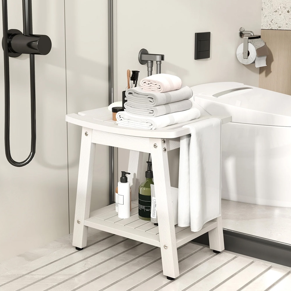 Vannbestandig dusjkrakk til badet - Hvit