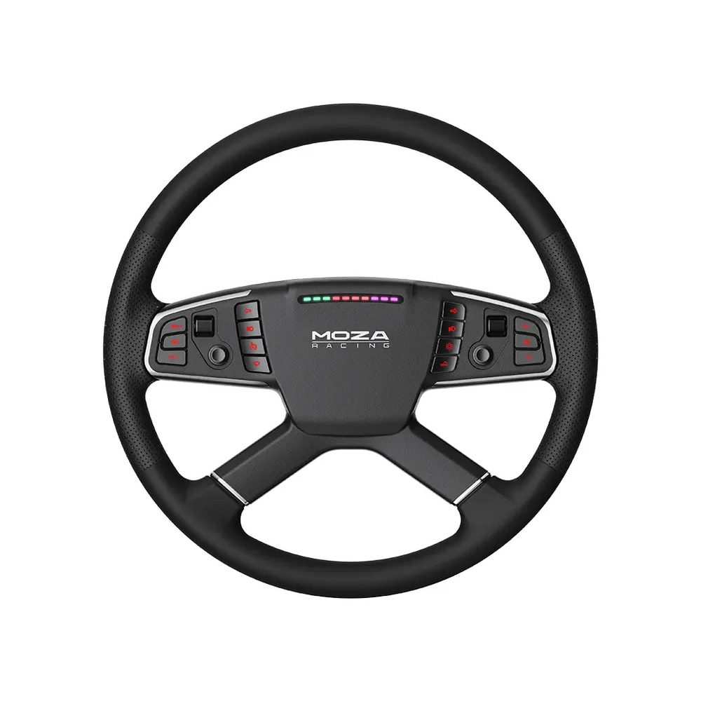 Moza Racing TSW 400 mm lastebilratt med RGB-knapper og hurtigutløser