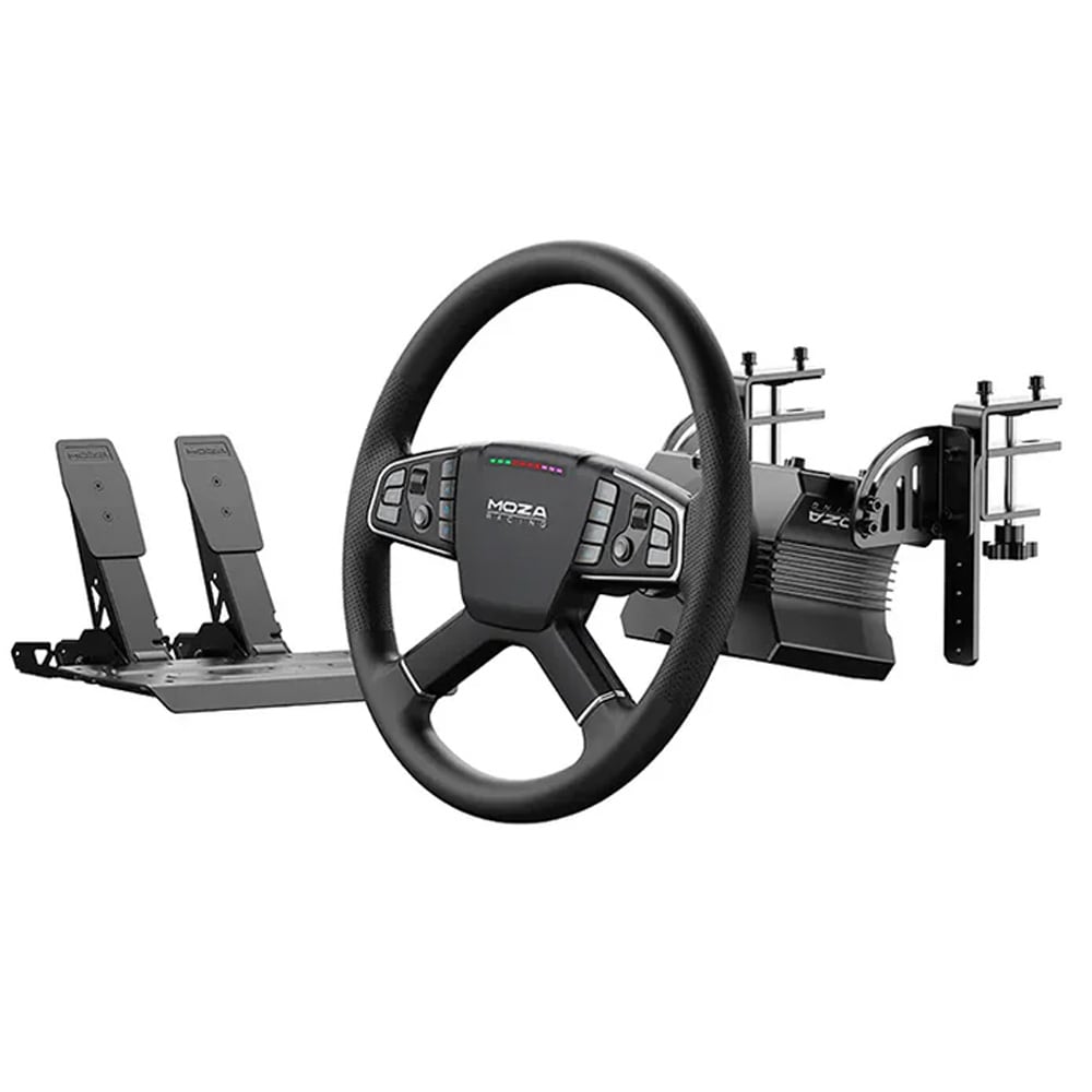 Moza RacingTruck Driving Simulator Set med 400 mm ratt, krafttilbakemelding og hurtigkobling til PC