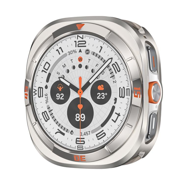 Plastdeksel til Samsung Galaxy Watch Ultra 47 mm - Titanium/Orange
