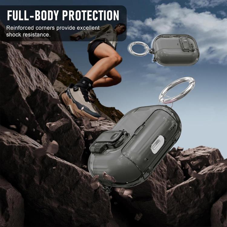 Etui med stativ for AirPods Pro 3 - Transparent svart