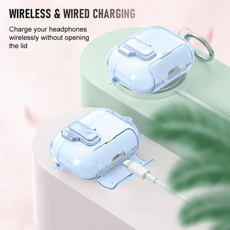 Etui med stativ for AirPods Pro 2 - Transparent blå