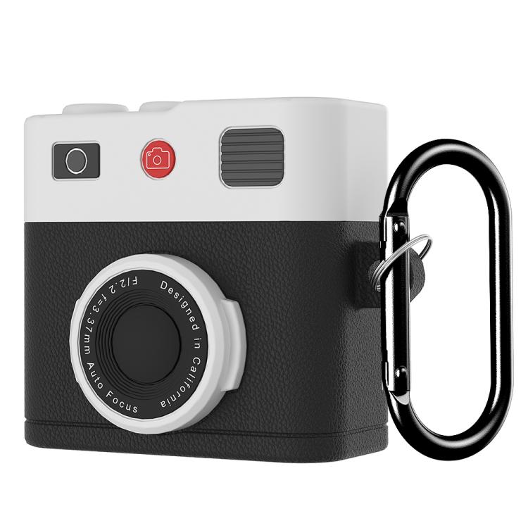 Etui for AirPods Pro 2 i retro kameradesign – Svart silikon