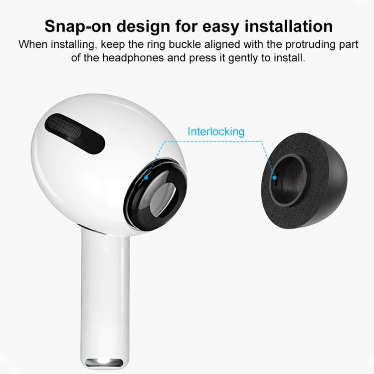 Øreputer av minneskum til AirPods Pro 3 Størrelse: S/M/L - Svart