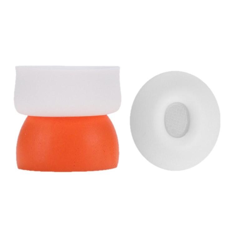 Silikonputer for AirPods Pro 3 størrelse XS/S/M/L - Hvit/oransje