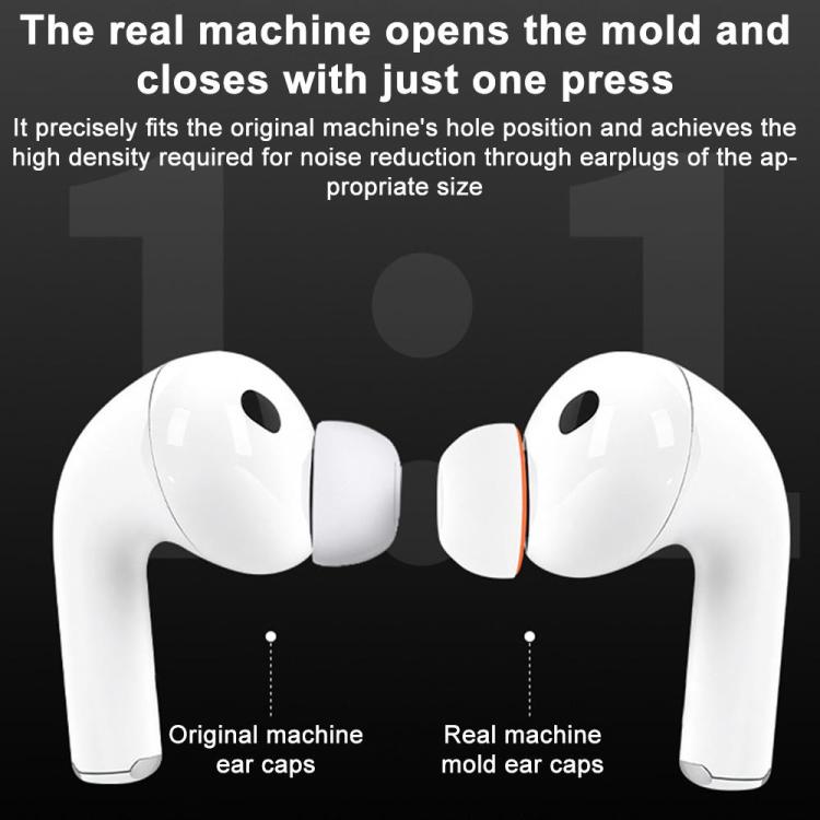 Silikonputer for AirPods Pro 3 størrelse XS/S/M/L - Hvit/oransje