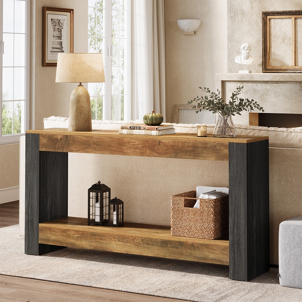 Konsollbord / hallbord / sidebord / avlastningsbord 160cm i landlig stil med hylle