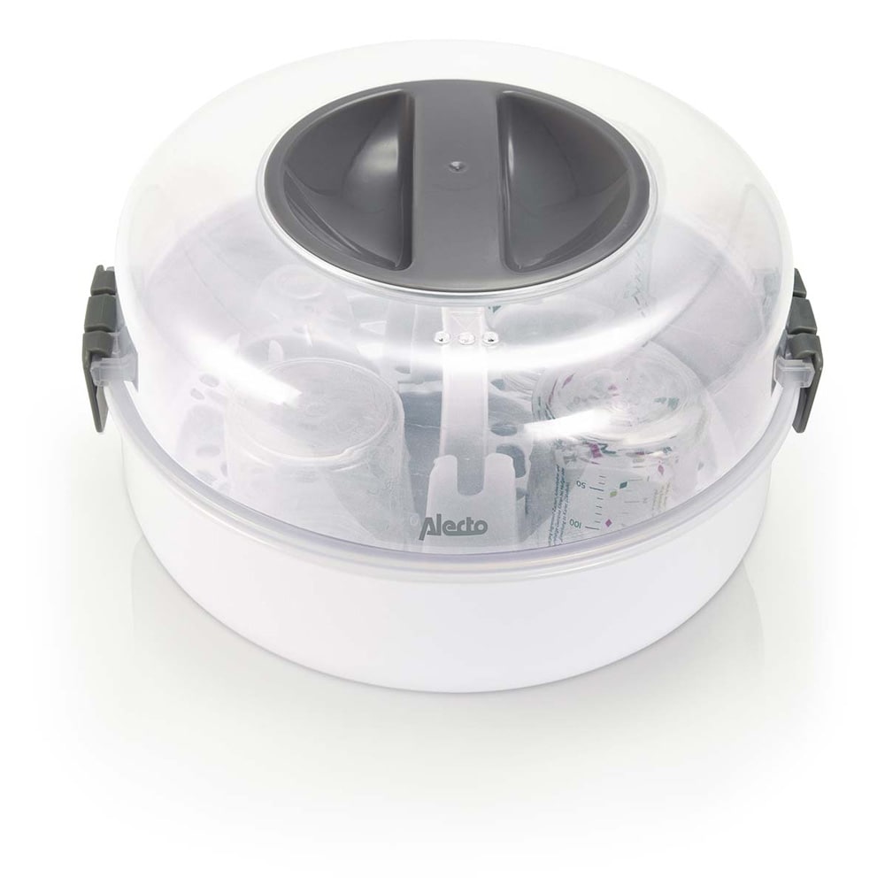 Mikrobølgeovnssterilisator for tåteflasker med dampfunksjon, rommer 4 x 150 ml