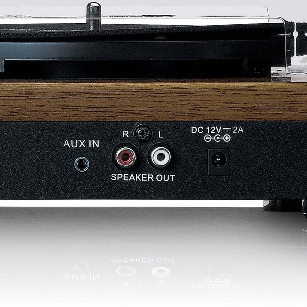 Lenco LS-100 platespiller med Bluetooth og to eksterne høyttalere – eik