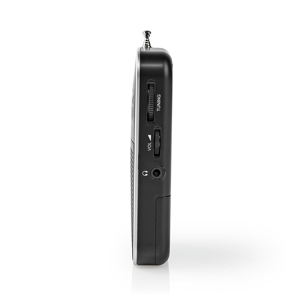 Nedis Bærbar FM-radio med hodetelefonkontakt - lommestørrelse med 1,5 W toppeffekt