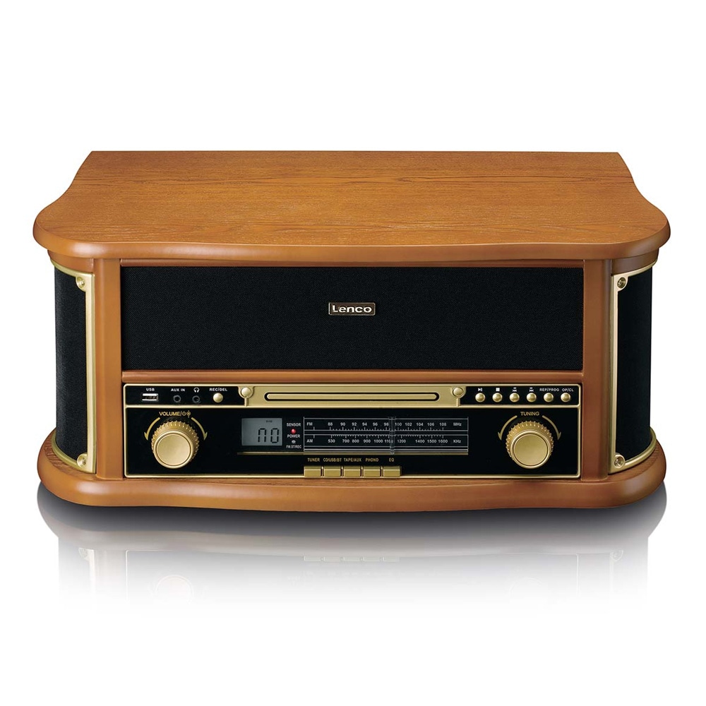 Lenco TCD-2551WD retro platespiller i tre med Bluetooth, CD og kassett