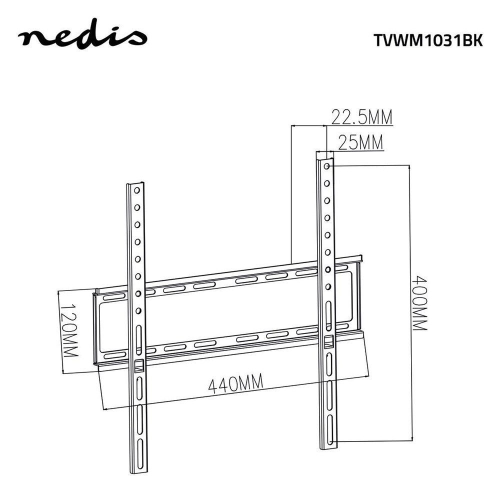 Nedis Veggbrakett for 23-55" Maks 35 kg