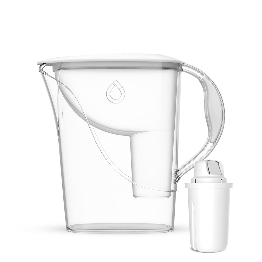 Dafi Atri filterkanne 2,4 liter med 1,2 liter filtreringsvolum - Hvit