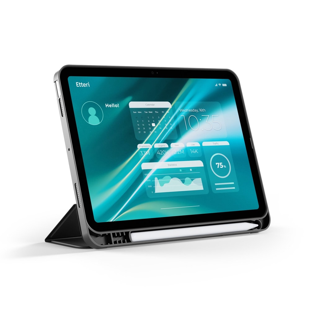 Etteri Tri-Fold deksel til Samsung Galaxy Tab A9+ 11" (2023) – Svart