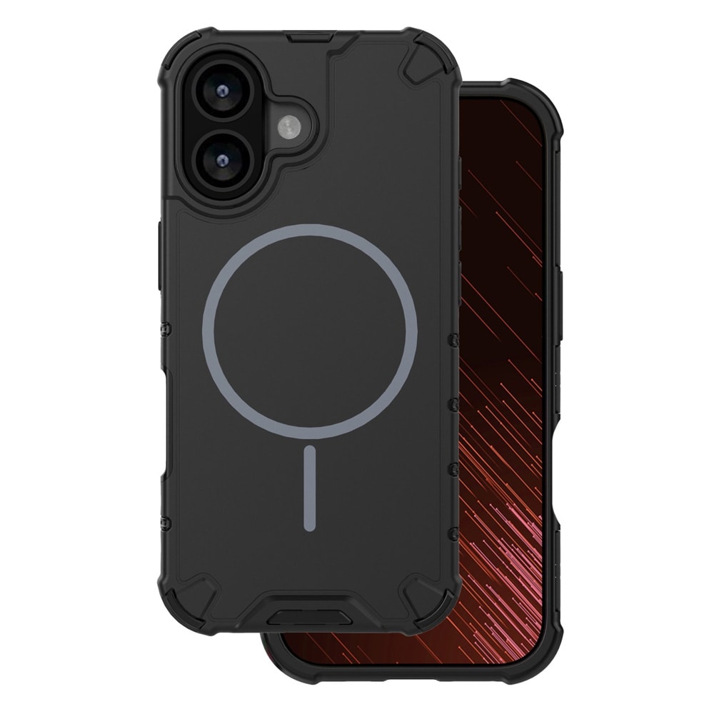 Beskyttelsesdeksel med MagSafe til iPhone 16 – Robust mobildeksel – Svart