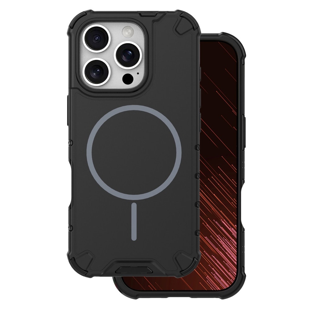 Beskyttelsesdeksel med MagSafe for iPhone 16 Pro / Robust mobildeksel – Svart