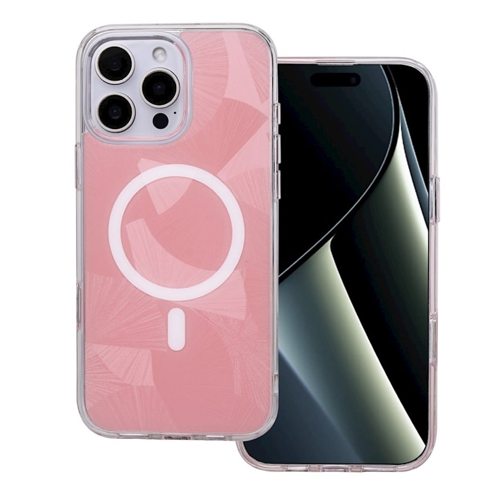 Bakre skall med MagSafe for iPhone 16 Pro - Rosa