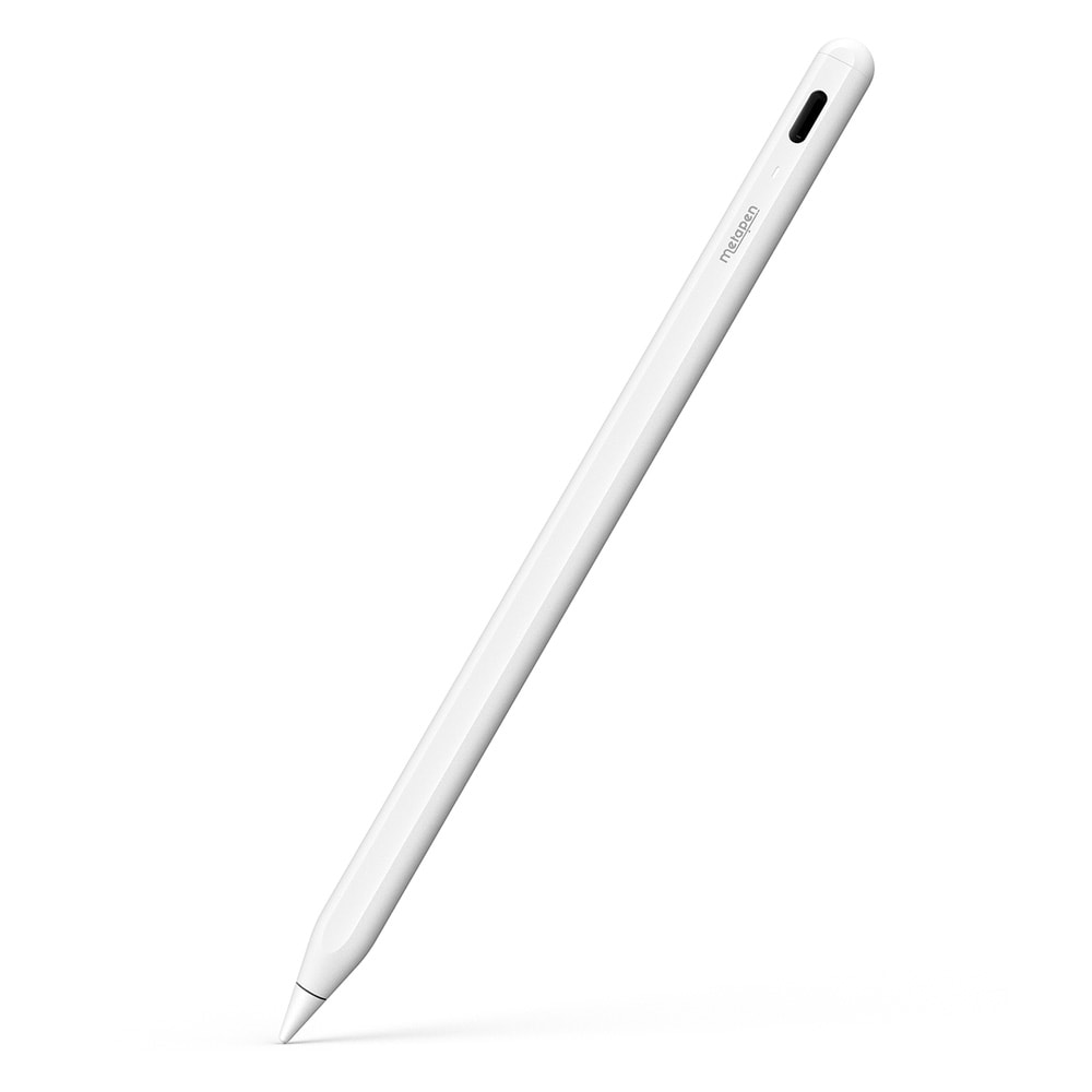 Metapen Pencil A8 iPad-penn / stylus – hurtiglading via USB-C og magnetisk feste – hvit