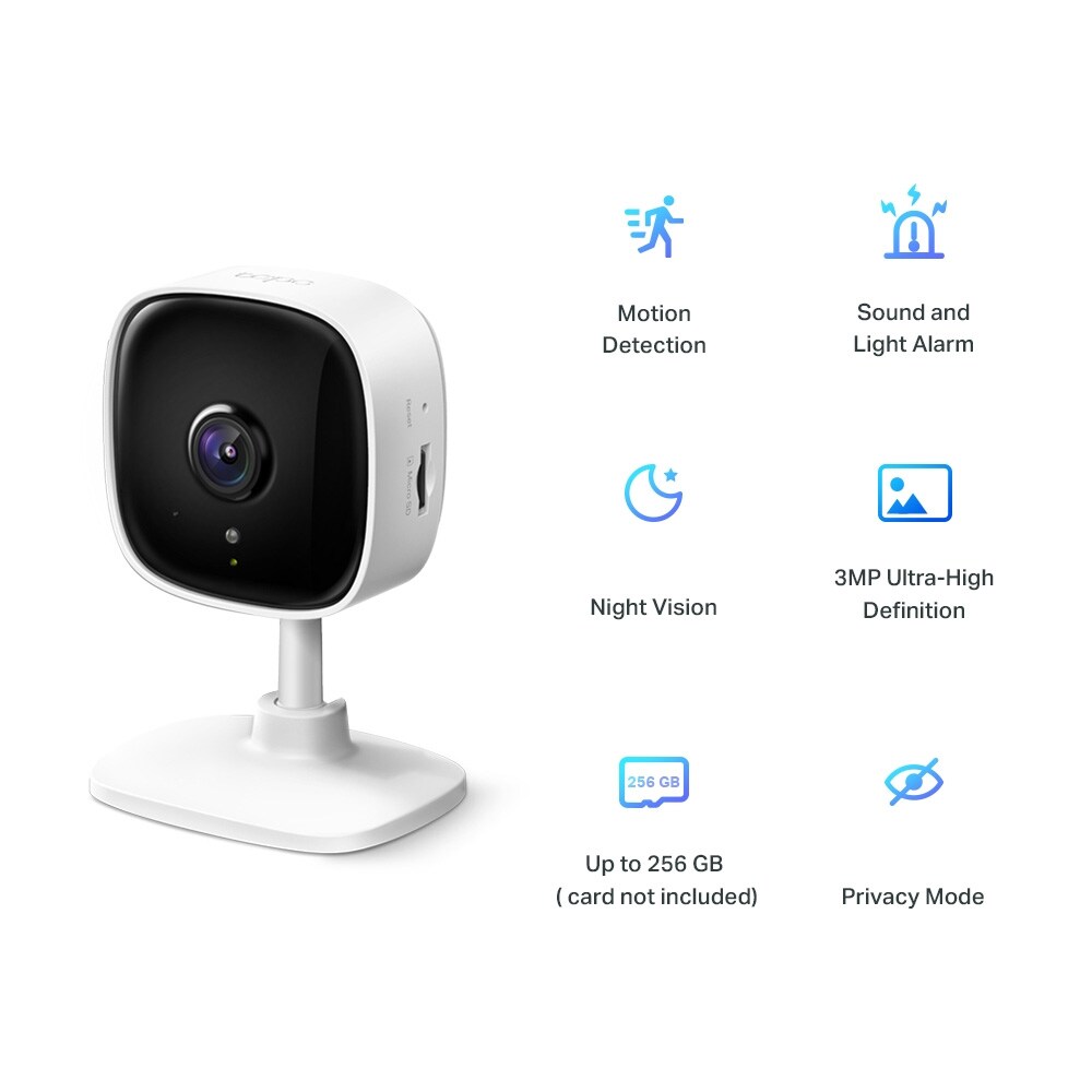 TP-Link Tapo C110 innendørskamera / WiFi-overvåkingskamera / Full HD 1080p / kamera med nattsyn