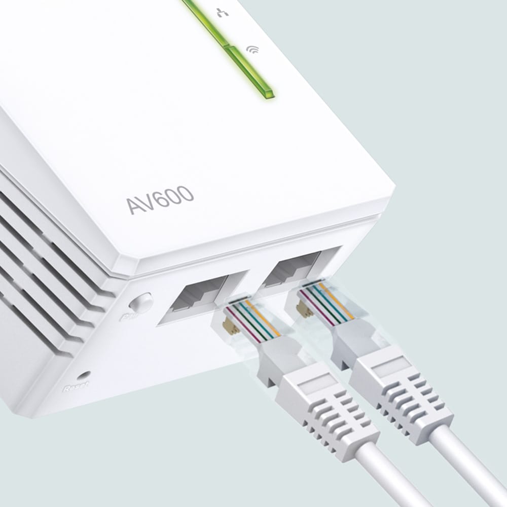 TP-Link TL-WPA4221 KIT AV600 WiFi Powerline Extender-startsett