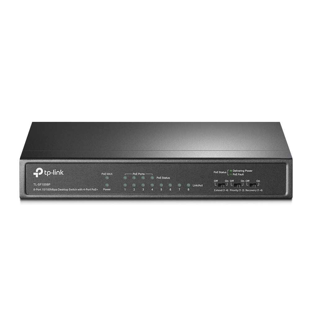 TP-LINK TL-SF1008P V5 8-ports Fast Ethernet-svitsj med PoE 10/100 Mbps