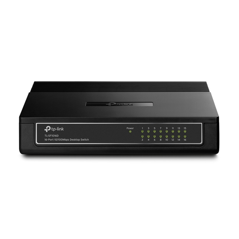 TP-Link TL-SF1016D nettverksswitch / 16-porters Fast Ethernet-switch 10/100 Mbit/s