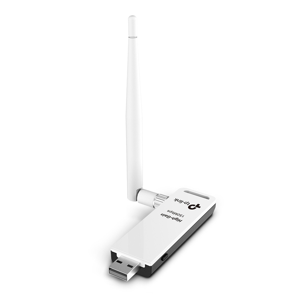 TP-LINK TL-WN722N WiFi USB-adapter 150 Mbit/s med høy forsterkningsantenne