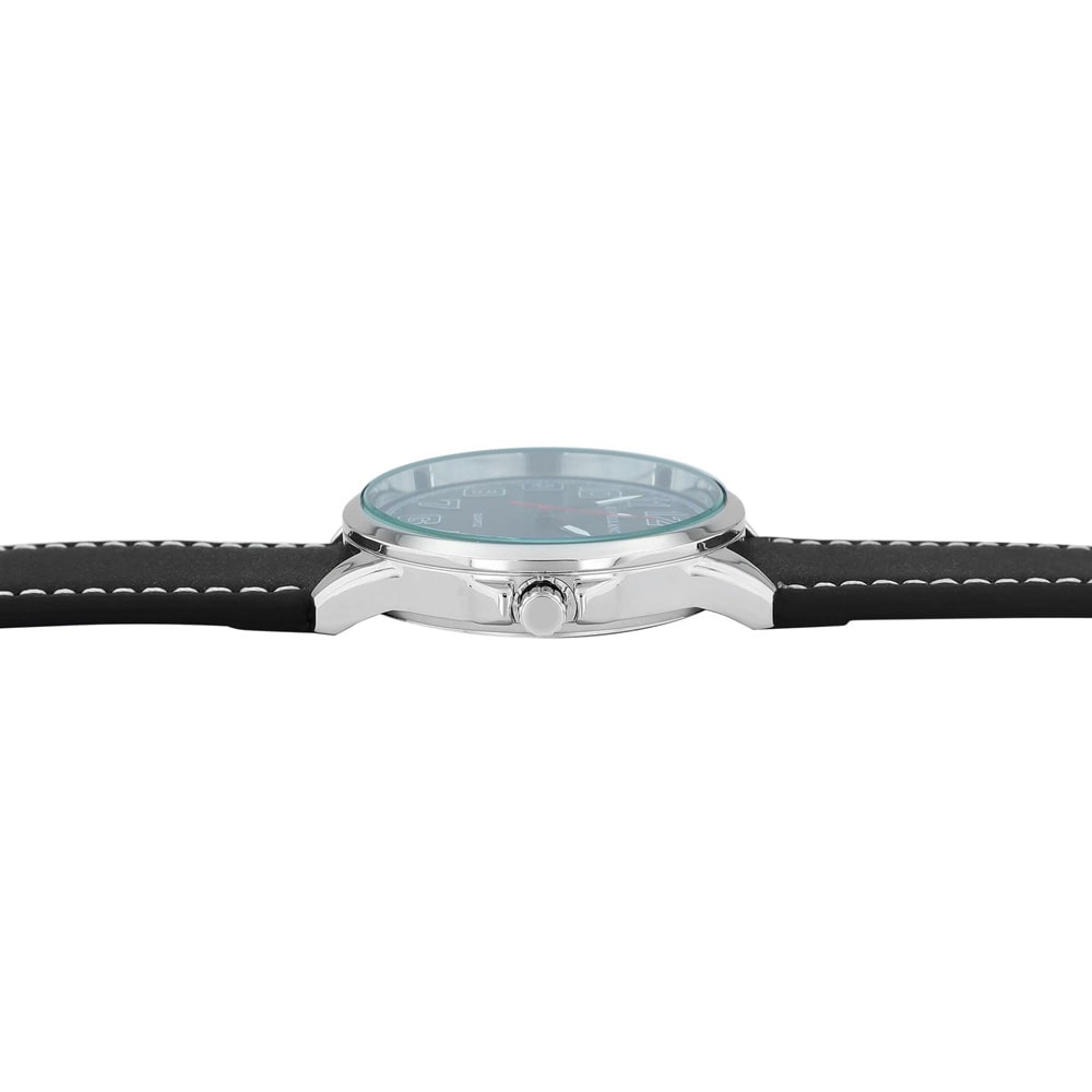 Excellanc Herreklokke 45 mm – med reim i svart kunstskinn