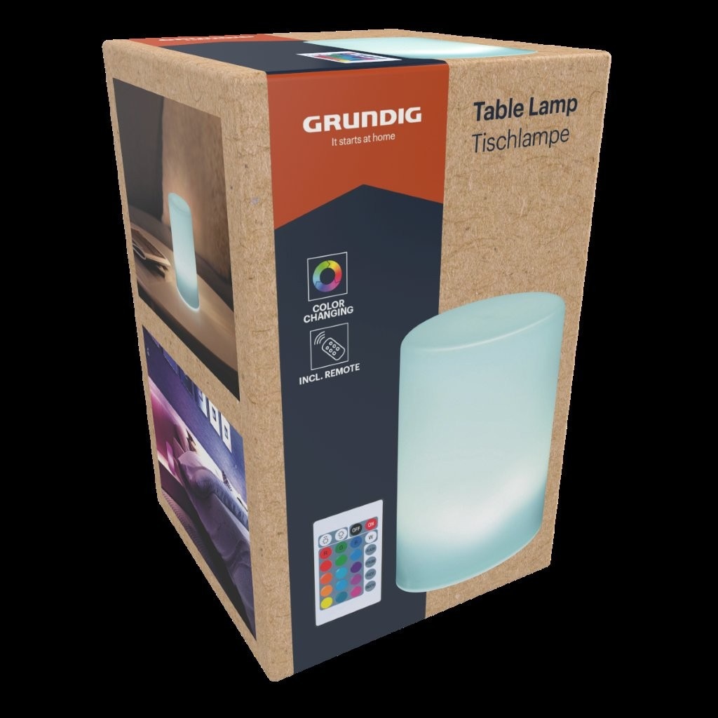 Grundig RGB bordlampe med fjernkontroll / LED-bordlampe RGB / stemningsbelysning batteridrevet