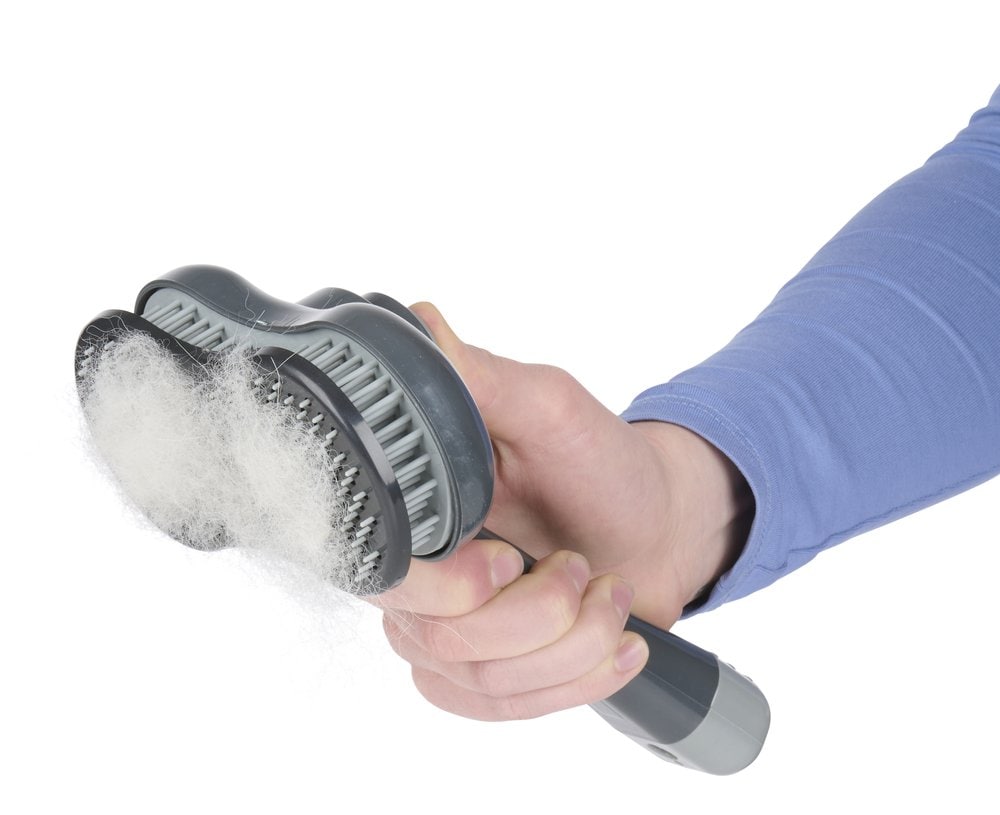 Husdyrbørste med hårfjerner / hundebørste for pelspleie / pelsbørste for hunder og katter