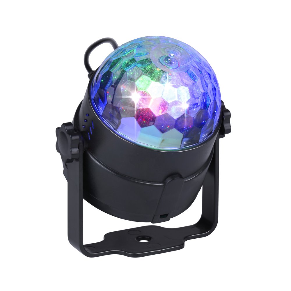 Grundig RGB-diskolys med fjernkontroll / LED-festlys med fargeendring / diskolys med musikkmodus