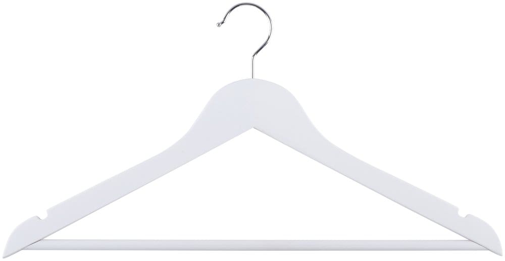 Alpina kleshengere i tre 5-pakning / kleshengere i tre / kleshengere til garderobe - Hvit