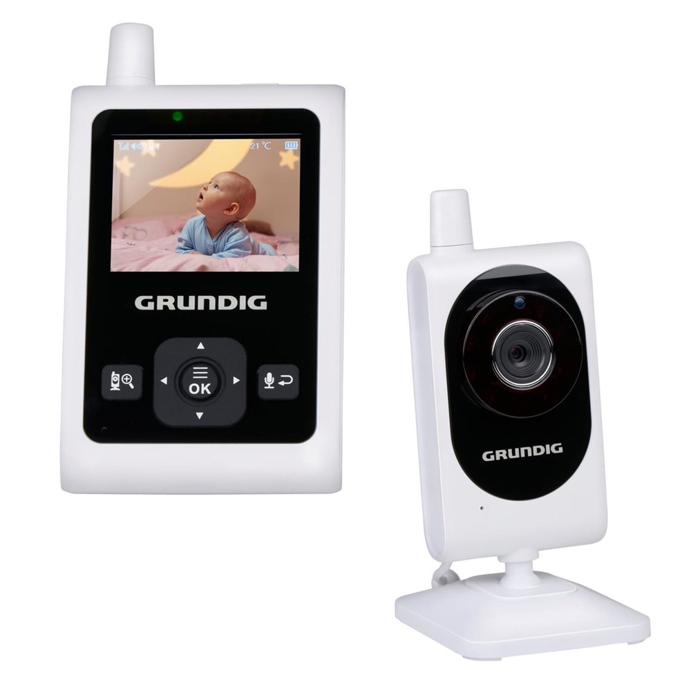 Grundig trådløs babycall med kamera 2,4" / video babymonitor med nattmodus / talk-back