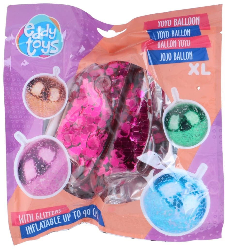 Glitterballong 90 cm / stor ballong med glitter / festballong til fest og dekorasjon / dekorasjonsballong XL