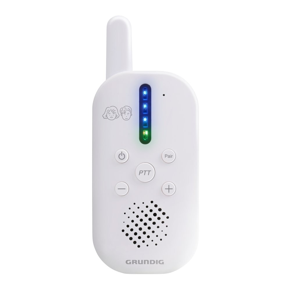 Grundig trådløs babycall 2,4 GHz / digital babyvakt med lyd / babyalarm med toveiskommunikasjon